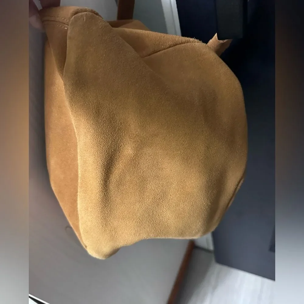 Elle and Jae Gypset Camel Color Suede Slouchy Hobo Bag
